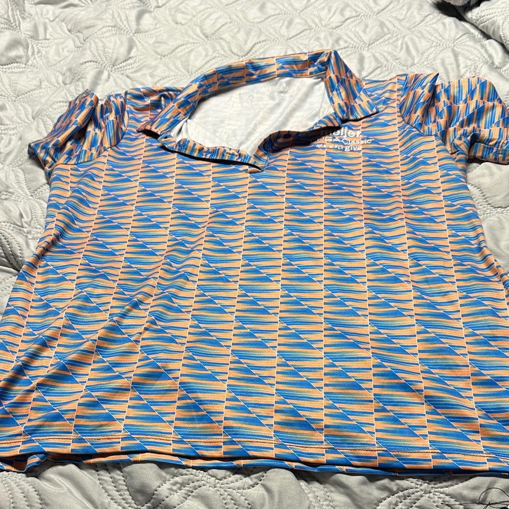 Sports Geometric Polo Shirt